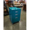 Image 1 : TEAL METAL 3 DRAWER ROLLING