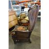 Image 11 : 2 WOOD WINGBACK CHAIRS