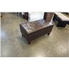 Image 2 : LEATHER LOOK STORAGE OTTOMAN