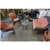 Image 1 : 4 PIECE WICKER PATIO SET - CUSHIONS FADED