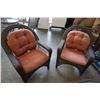 Image 3 : 4 PIECE WICKER PATIO SET - CUSHIONS FADED