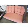Image 5 : 4 PIECE WICKER PATIO SET - CUSHIONS FADED