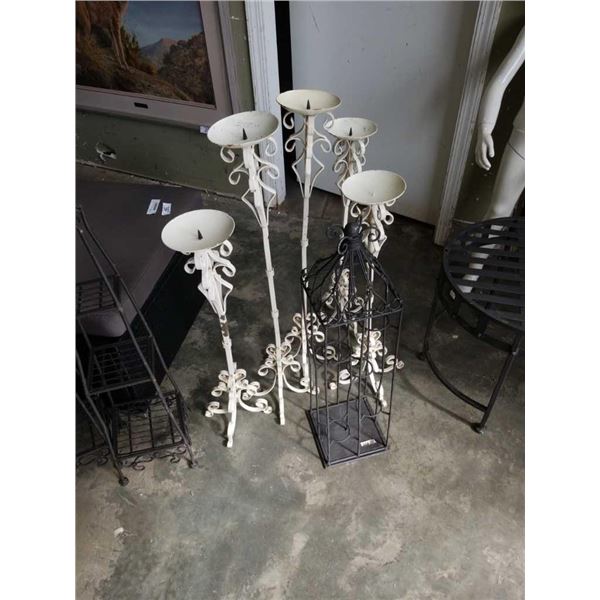 6 large candle stand / holders