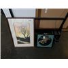 Image 1 : LARGE BUTTERFLY SHADOWBOX AND ART