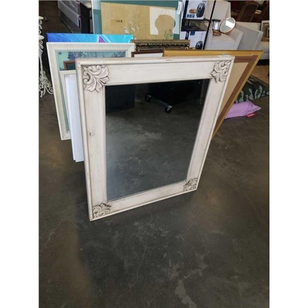 Antique look framed mirror 37" x 45"