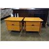 Image 1 : PAIR OF MAPLE MCM 2 DRAWER NIGHTSTANDS