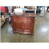 Image 1 : MAHOGANY BOWED FRONT CABINET