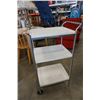 Image 1 : WHITE METAL 3 TIER ROLLING CART
