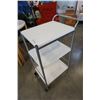 Image 2 : WHITE METAL 3 TIER ROLLING CART