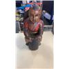 Image 1 : Eastern carved solid wood figure 20"