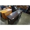 Image 2 : SOLID WOOD SOFA TABLE WITH DRAWERS