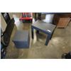 Image 1 : GREY STORAGE BOX AND BLACK PAINTED ENDTABLE