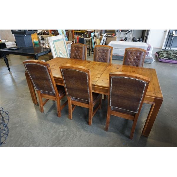 SALEM HOUSE DINING TABLE WITH LEAF AND 6 CHAIRS