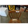 Image 2 : VINTAGE OAK ROLLING OFFICE CHAIR