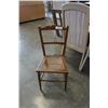 Image 1 : VINTAGE WOOD CHAIR WITH WICKER SEAT