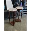 Image 1 : 2 ROUND STONE TOP ENDTABLES