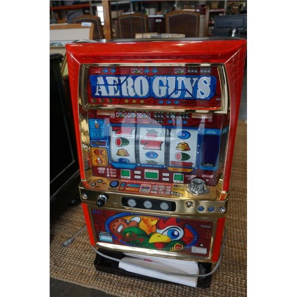 AERO GUYS ARISTOCRAT PACHISLO SLOT MACHINE WITH KEY, TESTED AND WORKING WITH TOKENS AND MANUAL