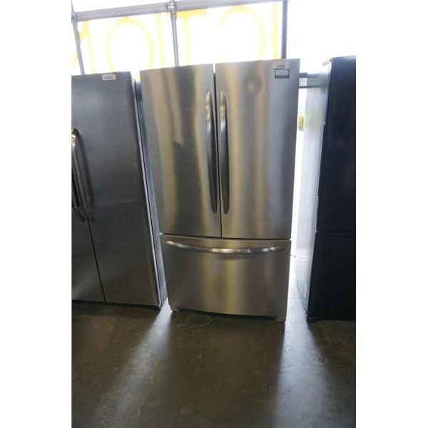 FRIGIDAIRE GALLERY STAINLESS FRENCH DOOR FRIDGE WITH BOTTOM FREEZER - AS IS 36 INCH