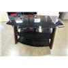 Image 1 : 3 tier glass entertainment stand