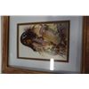 Image 2 : Carved native art and 2 prints