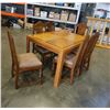 Image 1 : OAK DINING TABLE WITH 6 CHAIRS