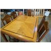 Image 2 : OAK DINING TABLE WITH 6 CHAIRS