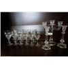 Image 1 : LOT OF CRYSTAL STEMWARE AND HEAVY CANDLESTICKS