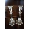Image 2 : LOT OF CRYSTAL STEMWARE AND HEAVY CANDLESTICKS