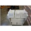 Image 2 : WHITE AND WICKER ORGANIZER SHELF