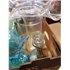 Image 2 : BOX OF DECORATIVE VASES, DECANTER, PEAR