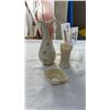 Image 1 : 3 PIECES BELEEK CHINA - 7 INCH PITCHER AND 3 1/2 INCH VASE AND CO FERMANCH IRELAND SHELL DISH