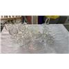 Image 1 : 2 TRAYS OF CRYSTAL GLASSES, BASKET, LIDDED DISH