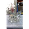 Image 1 : IRIDESCENT GLASS DECANTER WITH 10 GLASSES