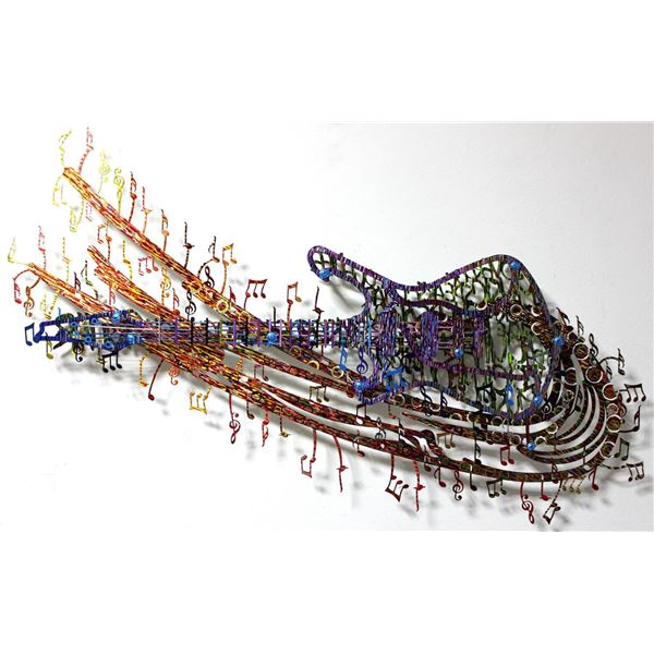 Patricia Govezensky- Original Painting on Cutout Steel "Rock 'N' Roll"