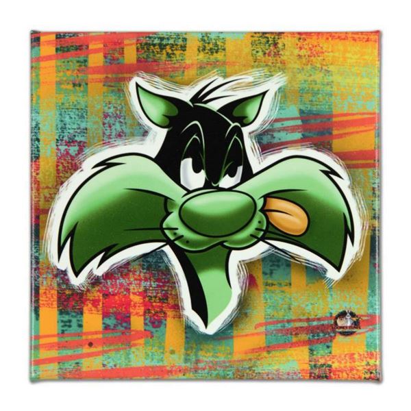 Looney Tunes, "Sylvester" Numbered Limited Edition on Canvas with COA. This piece comes Gallery Wrap