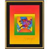 Image 2 : Peter Max- Original Lithograph "Flower Jumper over Sunrise on Blends"