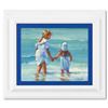 Image 1 : Lucelle Raad, "A Helping Hand" Framed Original Acrylic Painting on Board, Hand Signed with Letter of