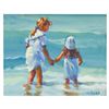 Image 3 : Lucelle Raad, "A Helping Hand" Framed Original Acrylic Painting on Board, Hand Signed with Letter of