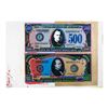 Image 1 : Steve Kaufman (1960-2010) "500 and 1000 Dollar Bills" Hand Signed and Numbered Limited Edition Hand 