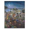 Image 1 : Robert Finale, "Moonlight O Lombard" Hand Signed, Artist Embellished Limited Edition on Canvas with 