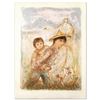 Image 1 : "The Great Wall" Limited Edition Lithograph by Edna Hibel (1917-2014), Numbered and Hand Signed with