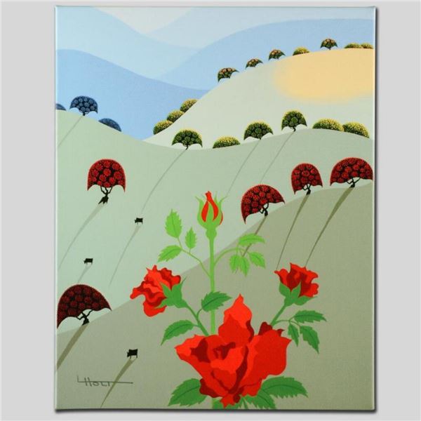 "Pushing Up Roses" Limited Edition Giclee on Canvas by Larissa Holt, Numbered and Signed. This piece