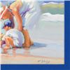 Image 2 : Lucelle Raad, "Mama's Boys" Framed Original Acrylic Painting on Canvas, Hand Signed with Letter of A