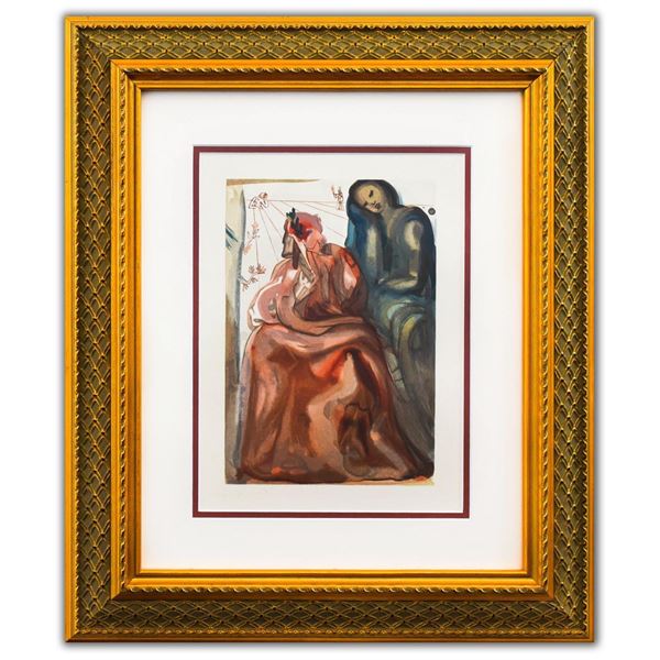 Salvador Dali- Original Color Woodcut on B.F.K. Rives Paper "Purgatory 31"