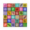 Image 1 : George Marlowe, "Patchwork" Hand Signed Original Acrylic Painting on Canvas with Letter of Authentic
