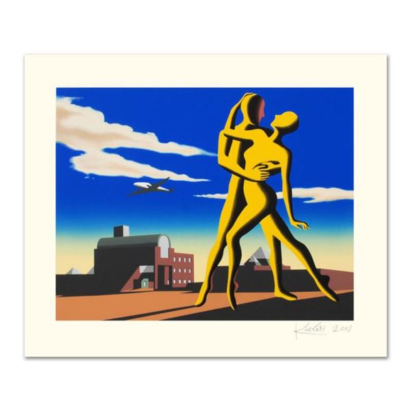 Mark Kostabi, "Yesterday's Here" Limited Edition Serigraph, Numbered and Hand Signed with Certificat