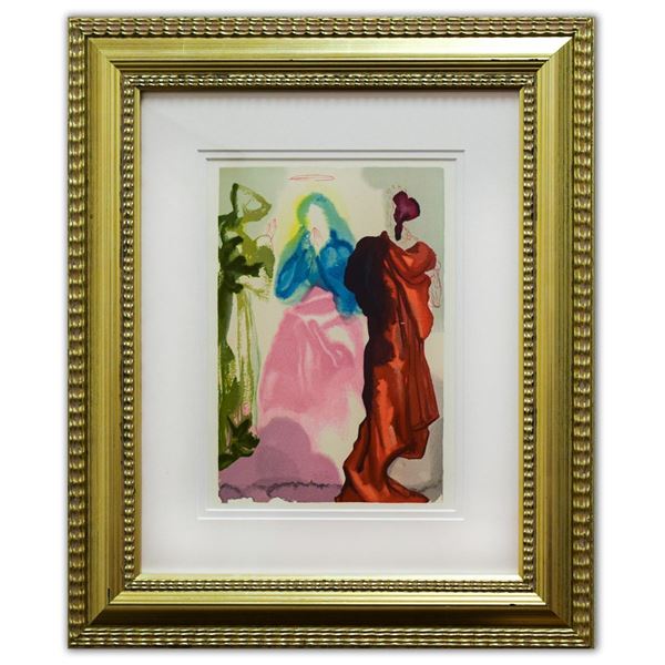 Salvador Dali- Original Color Woodcut on B.F.K. Rives Paper "Paradise 33"