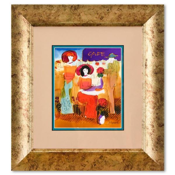 Moshe Leider, Framed Original Mixed Media Watercolor Painting, Hand Signed with Letter of Authentici