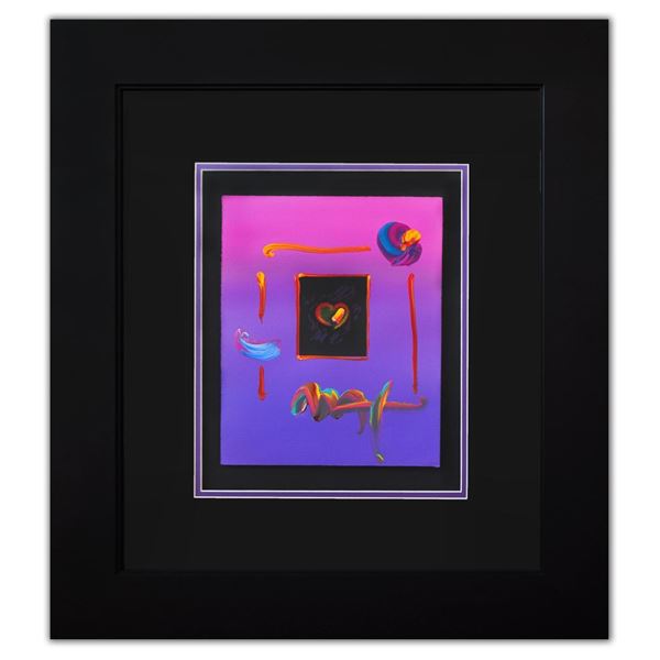 Peter Max- Original Mixed Media "Heart Suite III: Heart II Ver. I#128"