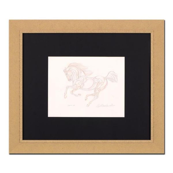 Guillaume Azoulay, "BF Sketch" Framed Original Drawing, Hand Signed with Certificate of Authenticity